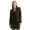 Longblazer MARC O'POLO "aus Organic-Cotton-Viskose-Stretch" Gr. 36, schwarz Damen Blazer