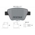 TEXTAR Bremsbelagsatz, Scheibenbremse hinten rechts links mit Zubehör für SKODA VW SEAT AUDI 5K0698451 2K5698451 5K0698451D 2456301