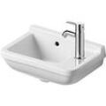 Duravit Starck 3 Handwaschbecken 0751400000 40x26cm, Hahnloch rechts, mit Überlauf, Hahnlochbank, weiß