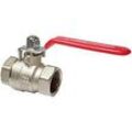 Hermann Schmidt Heizungs-Kugelhahn 1/2" Messing verchromt, mit Hebelgriff, PN 40
