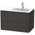 Duravit L-Cube Waschtisch-Unterschrank LC629208080 82x48,1x55cm, 2 Schubkästen, Becken rechts, graphit supermatt