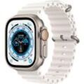 Apple Watch Ultra (2022) GPS + Cellular 49 mm - Titan Titan Natur - Ocean Armband Weiß