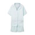 TOM TAILOR Damen Kurz-Pyjama mit Karomuster, blau, Kariert, Gr. XL/42