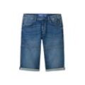 TOM TAILOR Herren Morris Overknee Shorts, blau, Uni, Gr. 31