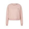 TOM TAILOR Damen Atmungsaktives Sweatshirt, rosa, Logo Print, Gr. M