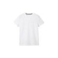 TOM TAILOR Herren Basic T-Shirt, weiß, Uni, Gr. XXL