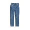 TOM TAILOR DENIM Damen Lotte Slim Straight Ankle Jeans, blau, Uni, Gr. 30