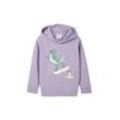 TOM TAILOR Jungen Oversized Hoodie mit Bio-Baumwolle, lila, Print, Gr. 128/134