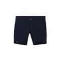 TOM TAILOR Herren Plus - Chino Shorts, blau, Uni, Gr. 46