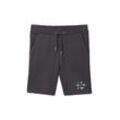 TOM TAILOR DENIM Herren Relaxed Sweat Shorts, schwarz, Print, Gr. XL