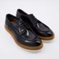 Schwarze Business-Schuhe im Loafer-Stil aus Leder