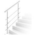 Vingo - 150cm Treppengeländer Edelstahl Handlauf Geländer für Treppen Brüstung Balkon 3 Querstreben, Innen und Außen