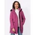 Steppjacke CASUAL LOOKS, Damen, Gr. 18, lila (erika), 100% Polyester, Fellimitat:100% Polyester, Wattierung:100% Polyester, unifarben, Langarm, Jacken