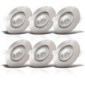 6x led Einbauleuchte dimmbar Deckenlampe Einbauspots schwenkbar 5W Spot Strahler - B.k.licht