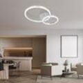 Globo - Deckenleuchte Designleuchte Deckenlampe Wohnzimmerlampe Rundleuchte Innenleuchte Schlafzimmer, Kreisoptik opal weiß, 1x led 18 Watt warmweiß,