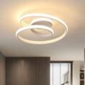 Goeco - led Deckenleuchte Modernes Design Warmweiß 3000K Kreis Ringe Deckenlampe Für Wohnzimmer Schlafzimmer Esszimmer Büro Weiß