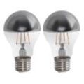 Etc-shop - 2er Set 4W led Filament Leuchtmittel Vintage E27 Kopf Spiegel Lampe 400 Lumen