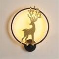 Memkey - Nordic Elk Wandlampe, Nachttischlampe im Schlafzimmer, moderne minimalistische kreative Treppe, Balkon, Dekoration, LED-Ganglampe für