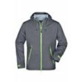 Ultraleichte Softshelljacke Herren JN1098 Gr. s iron-grey/green - James&nicholson