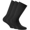 Rohner Basic Unisex Socken, Multipack - Cotton II, Kurzsocken, Basic, einfarbig Schwarz 43-46 (8.5-11 UK) 12er Pack (4x3P)