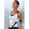 LASCANA ACTIVE Funktionsshirt 'White Marble' mehrfarbig Gr. 32/34 für Damen