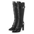 LASCANA BELLE AFFAIRE High-Heel-Stiefel schwarz Gr. 36 für Damen. Mit Zierschnallen