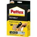 Heißklebepistole Pattex® Hotmelt Supermatic, mechanischer Vorschub, elektronischer Temperaturregler, Standbügel, 2 Heißklebesticks, schwarz-gelb