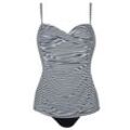 Sunflair Tankini-Set Damen gestreift, schwarz