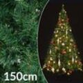 Weihnachtsbaum PVC inkl Lichterkette und Ständer 150cm dunkelgrün