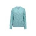 ZABAIONE Strickpullover 'Pullover Pi44ra' l.ice green, Unifarben, Blau - Gr. S/M