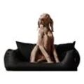 Tierlando NEMO Hundebett Hundesofa S M L Hundekorb Katzenbett 65 80 100cm schwarz 65 cm, 20 cm, 50 cm