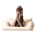 Tierlando NEMO Hundebett Hundesofa S M L Hundekorb Katzenbett 65 80 100cm creme 65 cm, 20 cm, 50 cm