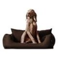 Tierlando NEMO Hundebett Hundesofa S M L Hundekorb Katzenbett 65 80 100cm braun 1 m, 25 cm, 80 cm