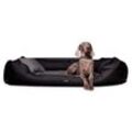 Tierlando ® Orthopädisches Hundebett NESTOR | Starkes Oxford 2000D DUO | Extra Robust Schwarz graphit schwarz 1,6 m, 25 cm, 1,1 m