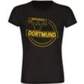 multifanshop Damen T-Shirt - Dortmund - Meine Fankurve - Druck gelb - Frauen