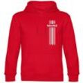 multifanshop Kapuzen Sweatshirt - Mainz - Streifen - Druck weiß - Hoodie