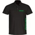 multifanshop® Poloshirt - Mönchengladbach - Brust & Seite - Druck grün