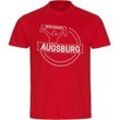 multifanshop® Herren T-Shirt - Augsburg - Meine Fankurve - Druck weiß