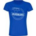 multifanshop® Damen T-Shirt - Duisburg - Meine Fankurve - Druck weiß