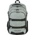 Schulrucksack NEOXX "Active Pro, Wool fhe World", Kinder, Gr. B/H/T: 31cm x 45,5cm x 24cm, grau (wool fhe world), Polyester, Rucksäcke