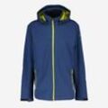 Dunkelblaue Softshell-Jacke mit Fleece-Futter