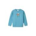 TOM TAILOR Jungen Sweatshirt mit Bio-Baumwolle, blau, Print, Gr. 92/98