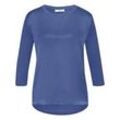 Blusen-Shirt Seide Peter Hahn blau, 36