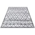 Teppich CARPET CITY "YOUNG964" Teppiche Gr. B: 190cm, 11mm, L: 280cm, grau Moderner Jugend-Teppich mit Geo-Muster