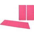 Bettumrandung HANSE HOME "Fancy" Gr. 14, pink, H:7mm, Obermaterial: 100% Polypropylen, Bettumrandung, Unifarben, Bettvorleger, 3-teiliges Läufer-Set fürs Schlafzimmer