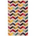 Teppich FLAIR RUGS "Bolero", bunt (multi), B:120cm H:10mm L:170cm, Kunstfaser, Teppiche, fußbodenheizungsgeeignet, geometrisches Muster, Zickzack