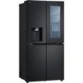 LG Multi Door "GMG761EPAE", E (A-G), silber (essence matte schwarz), B:83,5cm H:178,7cm T:73cm, Kühlschränke, InstaView, DoorCooling+