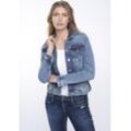 Jeansjacke GANG "94MIRA" Gr. S (36), blau (schwarz stone) Damen Jacken mit den typischen Trucker Details