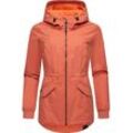 Outdoorjacke RAGWEAR "Dowey A" Gr. 4XL (48), rot (ziegelrot), Damen, Außenmaterial: 100% Polyester, Innenfutter: 100% Polyester, Jacken, Wasser- und winddichte Damen Jacke mit Taillenzugband