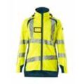 Mascot - Hard Shell Jacke, Damen, leichtem Futter Jacke Gr. 4XL, hi-vis gelb/dunkelpetroleum